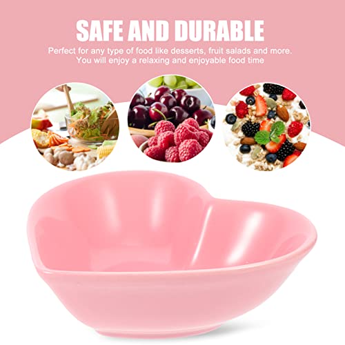 Callaron 2Pcs Heart-Shaped Bowls Home Ceramic Bowl Dessert Bowl Salad Bowl Cute Heart Shaped Ceramic Bowl For Salad Soup Snack Dessert Best Kitchen Household Cooking Gifts #TOP3
