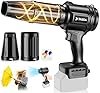 Brushless Cordless Leaf Blower Compatible for Dewalt 20V Battery(NO Battery), Mini Turbo Jet Blower With 2 Nozzles, Lightweight & One-hand Use, For Patio Garage Yard Snow Cleaning Car Dryer(Tool Only)