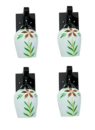 ONECYA ROYAL FANCY Round Wooden Wall Light/Wall Hanging Lamp for Bedroom, Pendant Light Indoor and Outdoor Electric (Pack of 4) Downcya0147