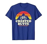 Crested Butte Colorado Mountain Biking Mtb Trails Retro T-Shirt