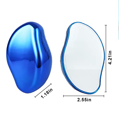 Crystal Hair Eraser For Hair Removal,Crystal Hair Remover For Women And Men,Painless Exfoliation Hair Removal Tool For Arms Legs Back,Reusable & Washable Epilator (Blue) #TOP5
