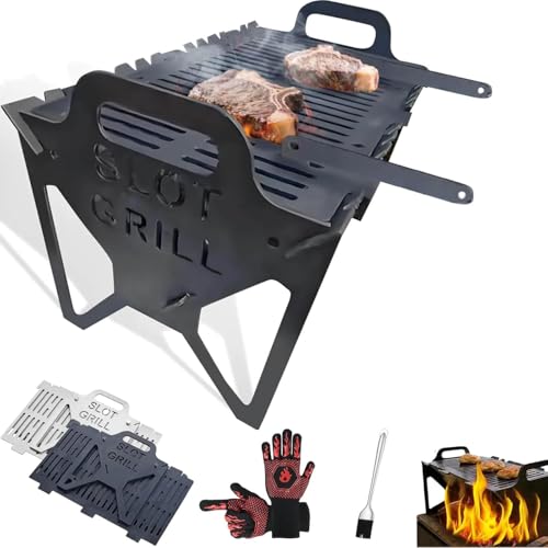 Slot Grill - Collapsible BBQ Grill for Easy Storage,