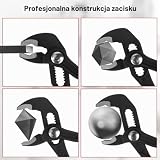 YYTECH Szczypce do pompy wodnej, regulowany klucz do rur z rowkowanym pierścieniem ślizgowym ze stali Cr-V, szczypce kluczowe z wygodnymi czerwonymi uchwytami, wysokiej jakości szczypce do pompy