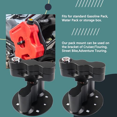 2Pcs Black RX-LOX-PM Pack Mount with Keys Locking Fit for Rotopax Mounting Kit Compatible with Gasoline Pack or Water Pack and Fuelpax Standard Pack by AFEISOL - Image 4