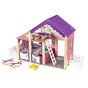 KidKraft Deluxe Horse Stable Playset – Colorful Play Horse Accessory for Two Play Horses with Accessories, Gift for Ages…