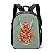 Wasserdichter Kinder-Rucksack Druck Kunst handbemalt Tiger Wildtier Schulrucksack für Mittelschule Studenten, White-Art Drachenmalerei Maus Design1, Einheitsgröße, Oxford Tuch Kinderrucksack