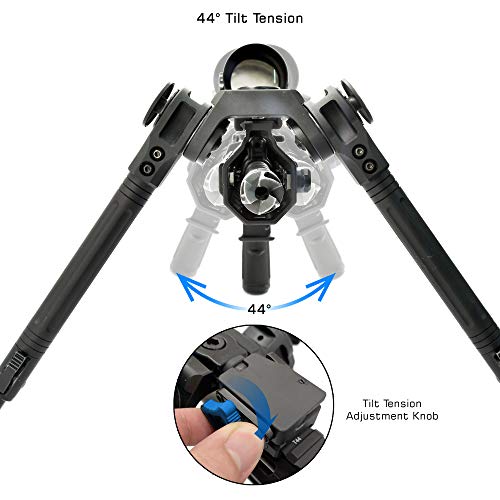 UTG Over Bore Bipod, 7"-11" Center Height, Picatinny, Black by UTG - Image 5