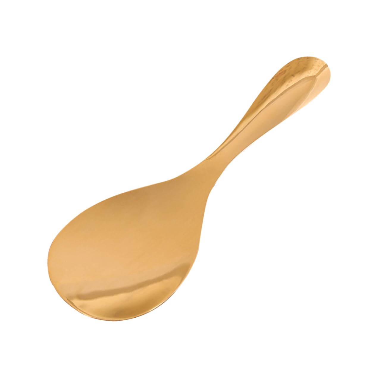 KICHOUSE Rice Spoon Nonstick Rice Paddle Spoon Cereal Rice Cooker Spoon Multipurpose Scoop Rice Paddle Spoon Heat Resistant Rice Spatula Kitchen Serving Ladle Scoop for Kitchen Golden Brass