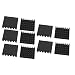 New Lon0167 10pcs 25mmx25mmx5mm Featured Black Aluminum Heatsink Reliable Efficacy Heat Diffuse Cooling Fin(id:d51 2b 96 eb8)