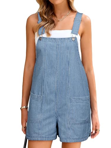 Salopette en jean femme à bretelles réglables short d'été