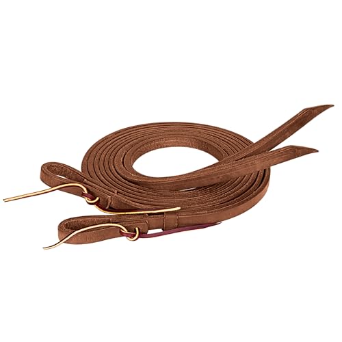 Weaver Leather ProTack Oiled Split Rein, 5/8-Inch x 8-Feet, Brown by Weaver Equine - Used condition - CA$37.96