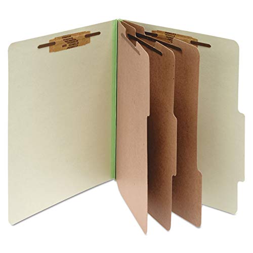 Acco - Pressboard 25-Pt. Classification Folder, Letter, 8-Section, Leaf Green, 10/Box - Sold As 1 Box - Sectioned For Efficient Organization. #TOP1