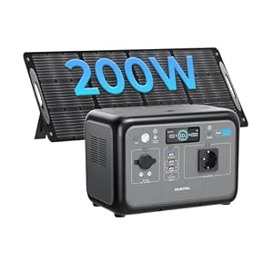 OUKITEL P800 Tragbare Energiestation, 800 W, mit 200 W Solarpanel, Solargenerator mit Lifepo4-Akku, 512 Wh, Generator mit USB-A- und C-Ausgängen, maximale Leistung 1600 W, ideal für Camping