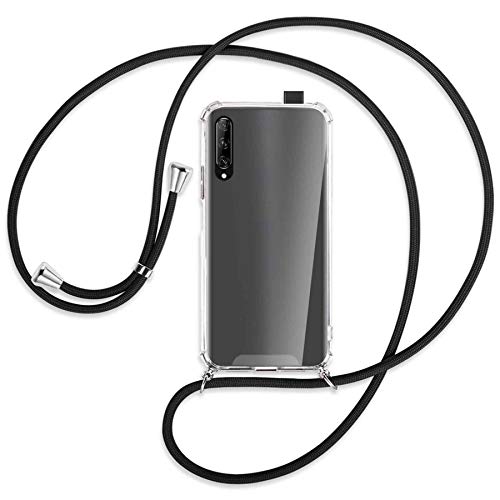 mtb more energy® Handykette kompatibel mit Huawei P Smart Pro (6.59'') - schwarz - Smartphone Hülle zum Umhängen - Anti Shock Strong TPU Hülle