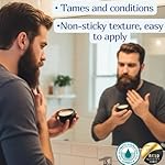 Beard Balm for Men, Cologne and Sandalwood Scent, natural growth Moustache Wax with Argan, Jojoba, Castor Oil, 50g - Image 4
