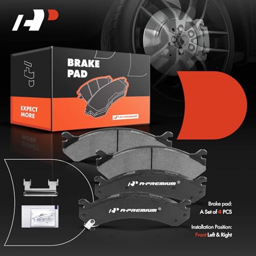A-Premium Front Ceramic Disc Brake Pads Set Compatible with Select Cadillac, Chevry, GMC and Hummer Models - Silverado 1500 Suburban 2500 Sierra Savana Express Avalanche Yukon XL DeVille DTS H2 by A-premium - Image 6