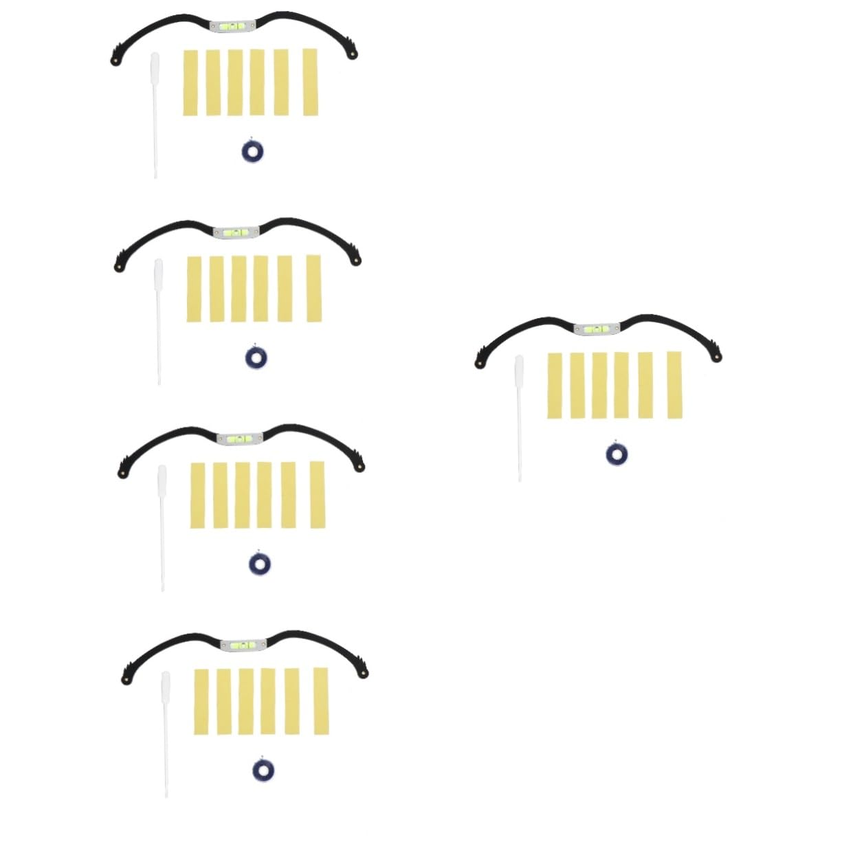 POPETPOP 5 Pz Livello Ausiliario Del Del Sopracciglio Righello Per Sopracciglia Microblading Adesivo Misura Sopracciglia Strumento Rifinitura Delle Sopracciglia Metallo