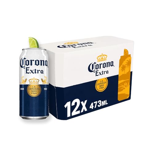 Pack Cerveja Corona Extra, Lata, 473ml, Caixa 12 unidades