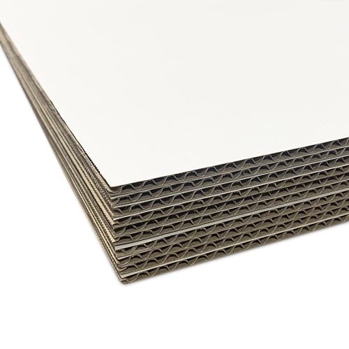 Image of Flipside Products 20 inch x 30 inch White Corrugated Project Sheet, Sign Making, Artwork, Crafts, Mount Photos, Pack of 10