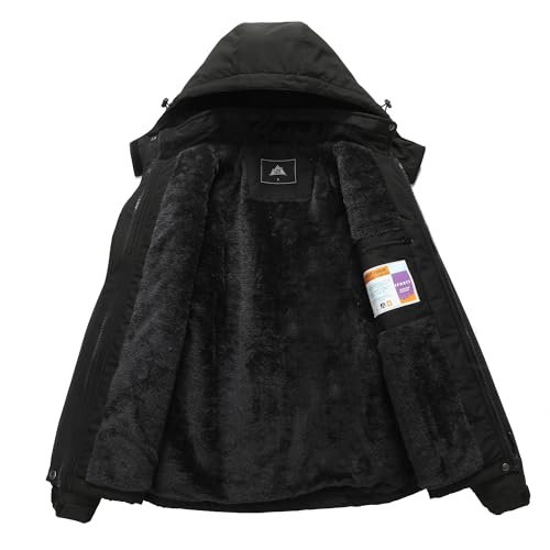 Moerdeng Women'S Ski Jacket Warm Winter Coat Hooded Snowboarding Jackets Waterproof Mountain Windbreaker For Hiking Traval thumb #2