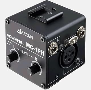 AZDEN 带有幻象电源供给功能的麦克风适配器 MC-1PH(BLACK)