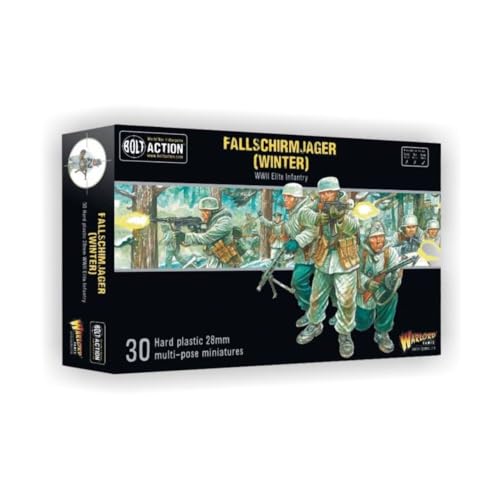 Warlord Games German Fallschirmjäger (Inverno) Plotone Di Fanteria – Miniature In Plastica In Scala 28 Mm Per Bolt Action Altamente Dettagliate Della 