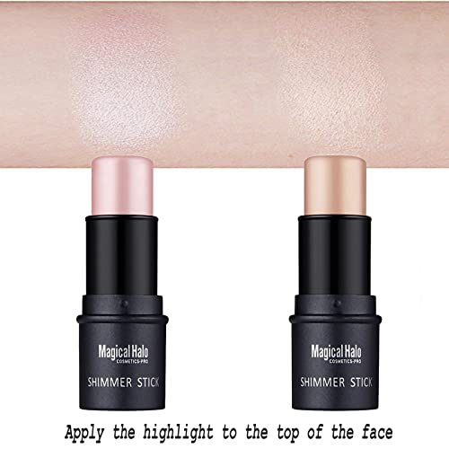 Sumeitang 4 Pcs Cruelty-Free Waterproof Highlighter Makeup Sticks Shimmer Illuminator And Blush Stick Face Contour Cosmetics Set Easy To Use Blends Effortlessly #TOP2