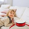 MOTHNUR Hand Drum Portable 10 Inch Red Wooden Marching Snare Drum with Strap and Drumstick Lightweight Children Band Performances Outdoor Activities Musical Instrument #5