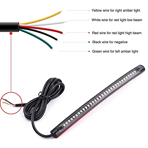Image of Nilight 32LED 8 inch Flexible License Plate Light Strip Rear Taillight