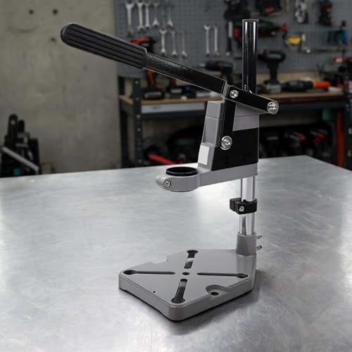Support de perceuse réglable argenté pour un perçage vertical de haute précision - 4
