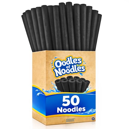 Oodles of Noodles Deluxe Swimming Pool Noodles Foam- Pack of 50 - Approx. 48 inch x 2.5 inch Multi-Purpose Foam Tubes, Pool Floats for Water Fun, Exercise, Crafts, Padding, Insulation & More