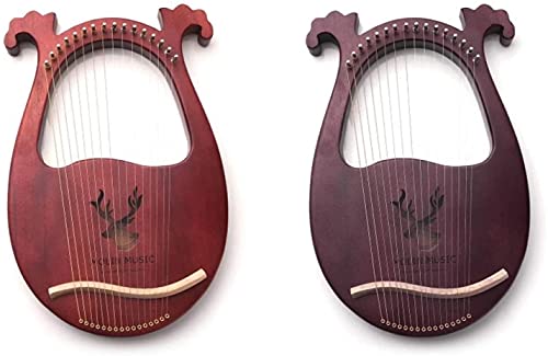 AACXRCR Mahogany Harp 16 String 16 Tone Harp Draagbare Harp Muziekinstrument Gift Gift (Kleur: Rood) (Color : Red) - Image 4