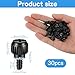 WJIAAA 30 Pcs PC Case Screws, 6-32 Thread M3.5 Thumb Screw for Computer Case, Hard Drive & PCI Slots, Carbon Steel Black (6mm Length)