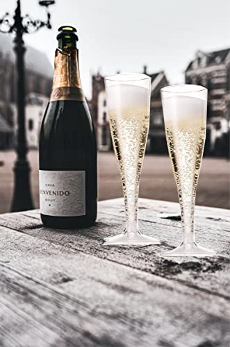 Bloomingoods Plastic Champagne Glasses, 50-Pack Disposable Or Reusable Large Champagne Flutes, 7 Oz #TOP1
