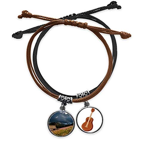 Pulsera de guitarra y ciencias forestales de cuero un regalo ideal para amantes de la naturaleza