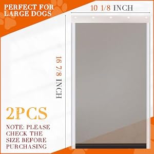 2 Pcs Canine Door Alternative Flap Suitable with PetSafe Freedom Canine and Cat Doorways PAC11-11039 Giant 16 7/8 x 10 1/8 Inch Alternative Flaps Versatile Doggy Door Flap with Magnetic Closure 2 Pcs Canine Door Alternative Flap Suitable with PetSafe Freedom Canine and Cat Doorways PAC11-11039 Giant 16 7/8 x 10 1/8 Inch Alternative Flaps Versatile Doggy Door Flap with Magnetic Closure