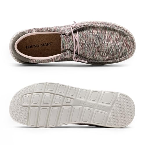 Bruno Marc Bruno Marc Women’s Slip-on Loafers Casual Shoes,Size 6,Grey Pink,SBLS225W
