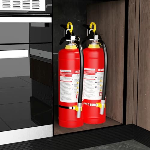Ougist ABC Dry Powder Fire Extinguisher, 5 lb – 2-A:10-B:C Rated for Home, Office & Vehicle, Quick Release, Easy-Grip Handle, Ideal for Electrical & Grease Fires, Car Extinguisher, Model FF2KG