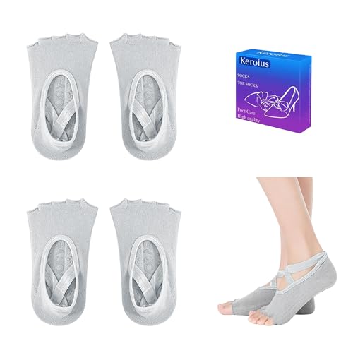 2 pairs Yoga Socks Non Slip Skid Grip Socks Sticky Gripper Socks for Women and Men Ballet Pilates Hospital Dance