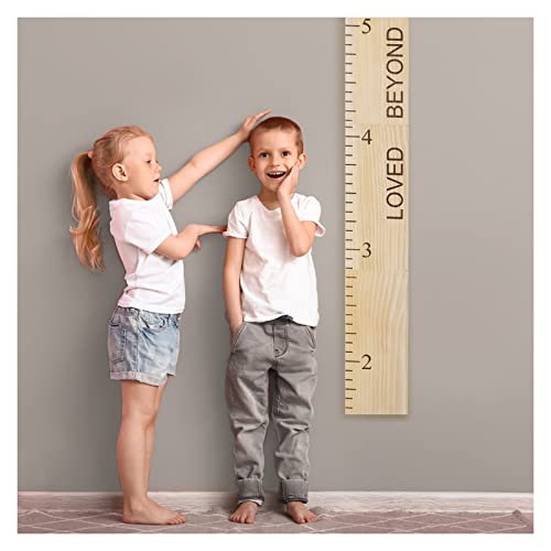 Growth Chart For Kids, Solid Wood Height Chart For Kids Toddler Baby Playrooms And Bedrooms Wall Decor For Up To 3 Children #TOP7