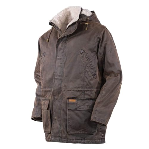 Image of OUTBACK TRADING Men's 29739 Nolan Warm Cotton Outdoor Casual Western Long Sleeve Jacket with Removable Hood