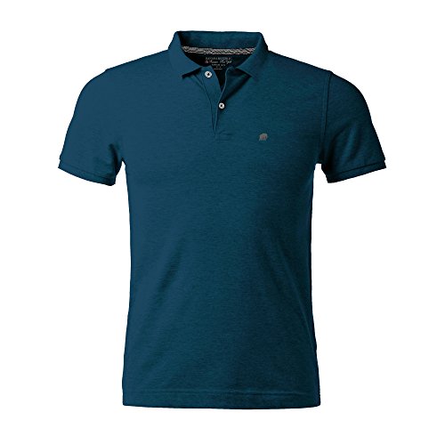 BANANA REPUBLIC Men's Classic Fit Polo Shirt Elephant Logo (Dark Blue, Large)