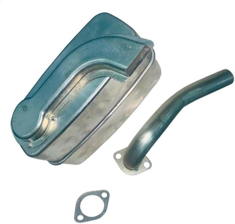 Muffler, Exhaust Pipe W/Gasket Replaces AM138423 GX20802 GX24805 Compatible with John Deere AM137342, GY20444, GX23597, GX24189, GX2025, GX22160, LG692236