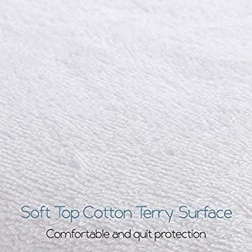 Bare Home Crib Size Mattress Protector - Premium 100% Waterproof Mattress Protector - Vinyl Free - Cooling Mattress Protector (Crib, White)