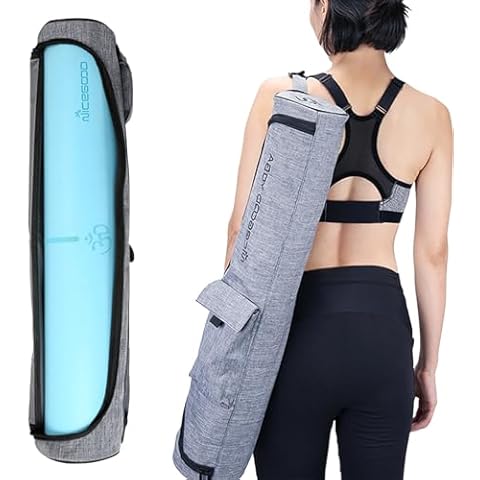 Water-Resistant Yoga Mat Bag with Pocket Cover