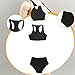 Menolana 1/6 Scale Female Clothes Bikini Dress up Ccessories Trendy Swimsuit Top and Bottom Underwear Set Women Action Figure Clothes, Black