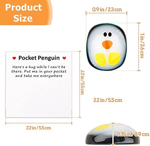 Winnsell 2 Pcs A Little Pocket Penguin Hug, Mini Cute Pocket Penguin Hug Animal Decoration, Special Cute Penguin Pocket Keepsake Ornament, Encourage Gift for Friends,Lovers, Birthday, Wedding