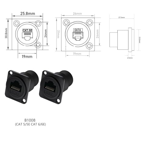 Conector RJ45 CAT6 modular de red para cable internet Ethernet ethernet LAN 6