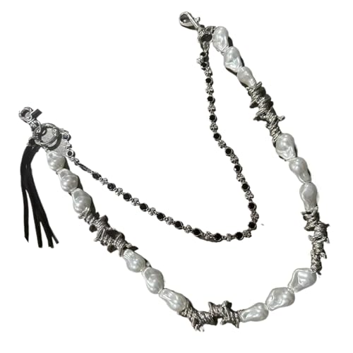 Men Fashion Metal Pearls Waist Chain Stylish Waist Belt for Trendy Styles and Unique Look at Parties and Festivals, 65cm, alloy, No Gemstone