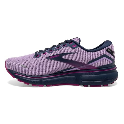 Brooks Brooks Women's Ghost 15 Neutral Running Shoe - Rhapsody/Dress Blue/Viola - 5 Medium